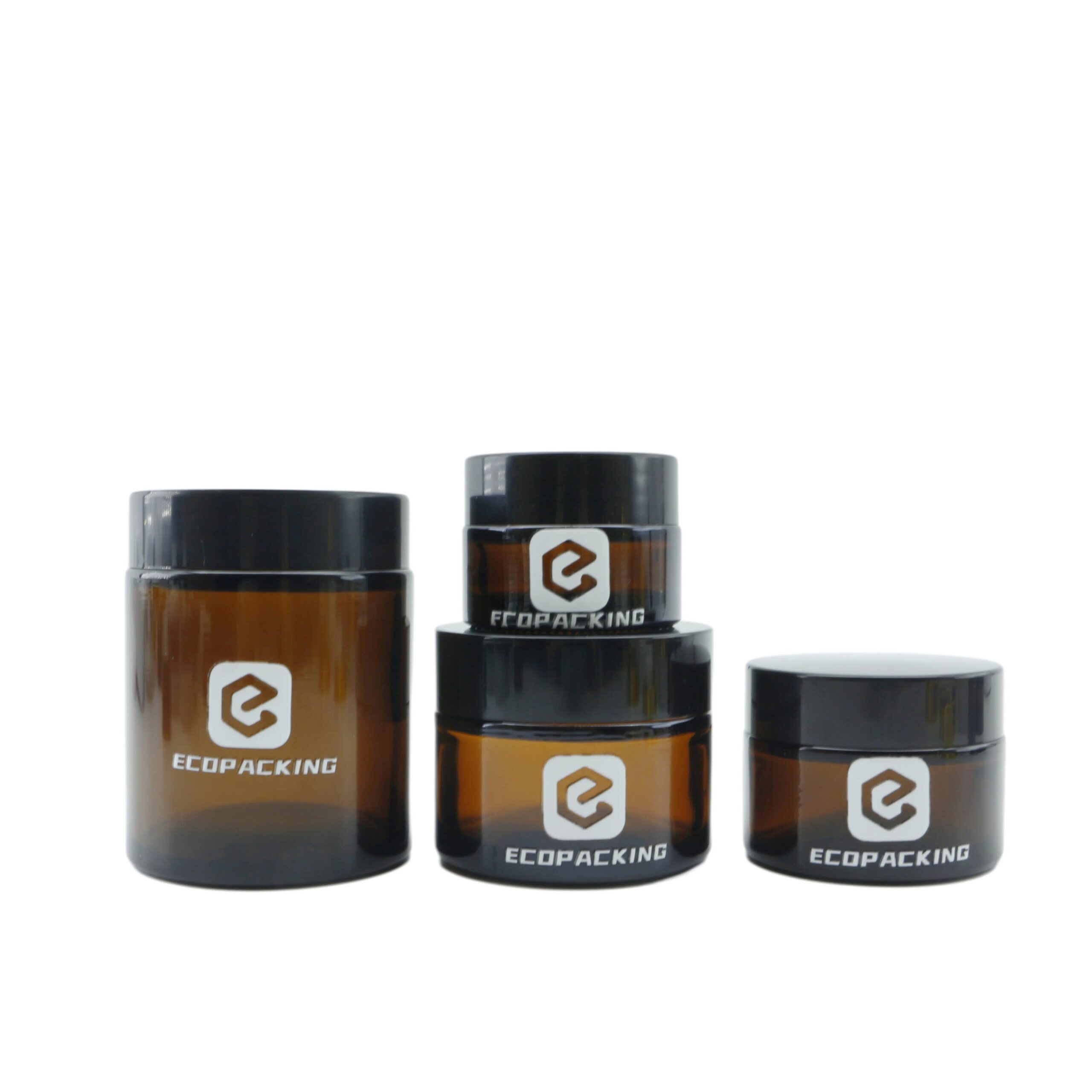 Empty 8oz Skincare Amber Glass Jar Tin Container Packaging 250g Body Face Cream Jar for Body Butter - 图片 7