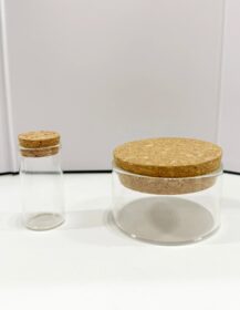 Empty 50ml 100ml 150ml 200ml clear Frosted Candle Glass Jar with Cork Lid