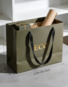 Custom Logo Biodegradable Cardboard Gift Bag for Cosmetic & Jewelry Packaging Eco-Friendly Custom Size Promotion Use