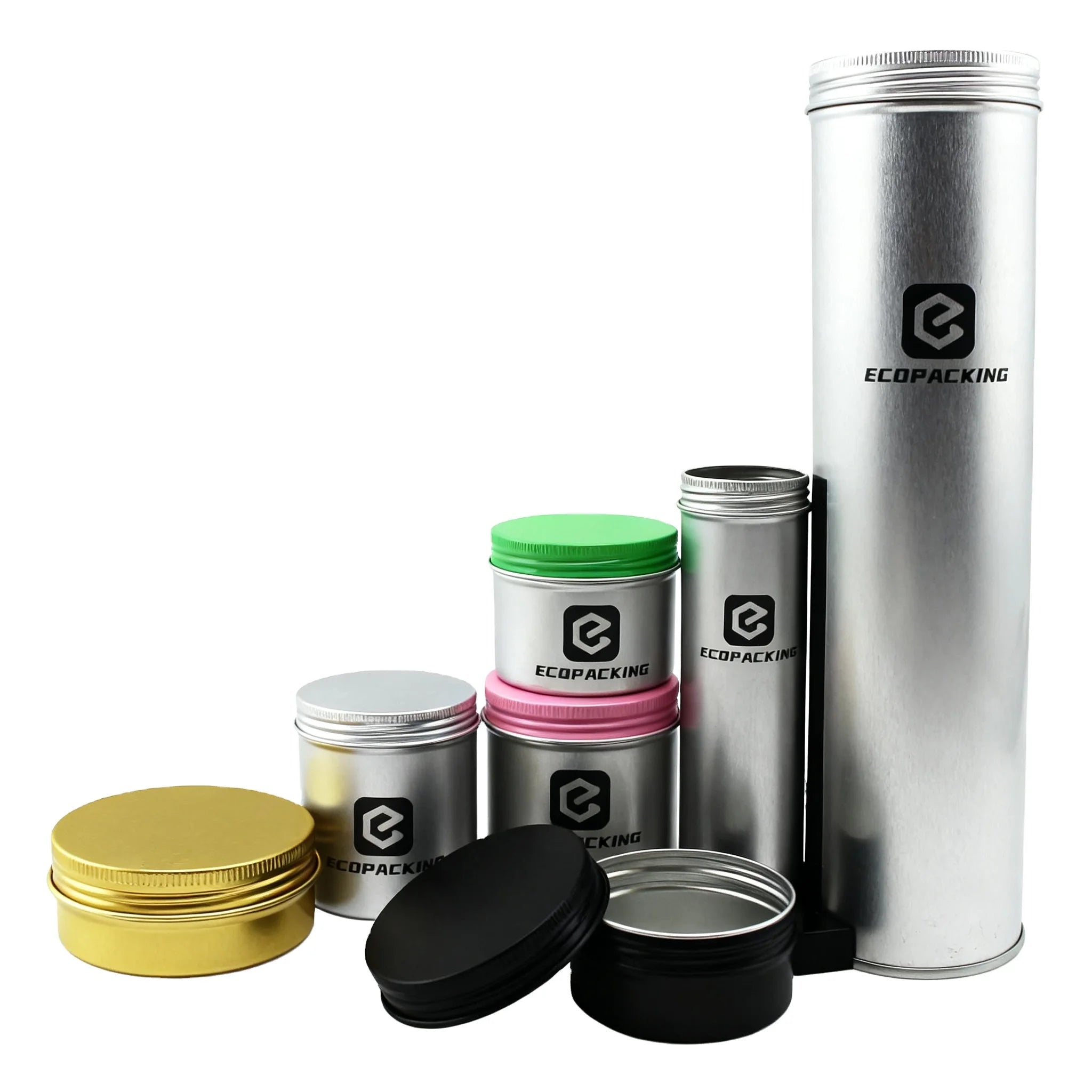 Wholesale Body Butter Luxury Aluminum Cosmetic Jar Cream Jar Empty Aluminum Jar With Screw Lids 15g 20g 30g 50g 100g