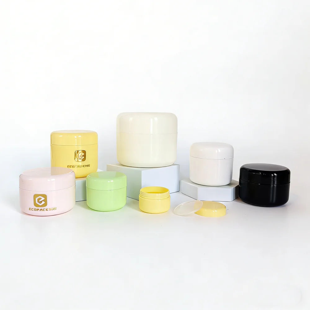 Custom 1 oz 2 oz 4 oz 8 oz 16 oz Plastic Jars with Lids for Cosmetics - 图片 2