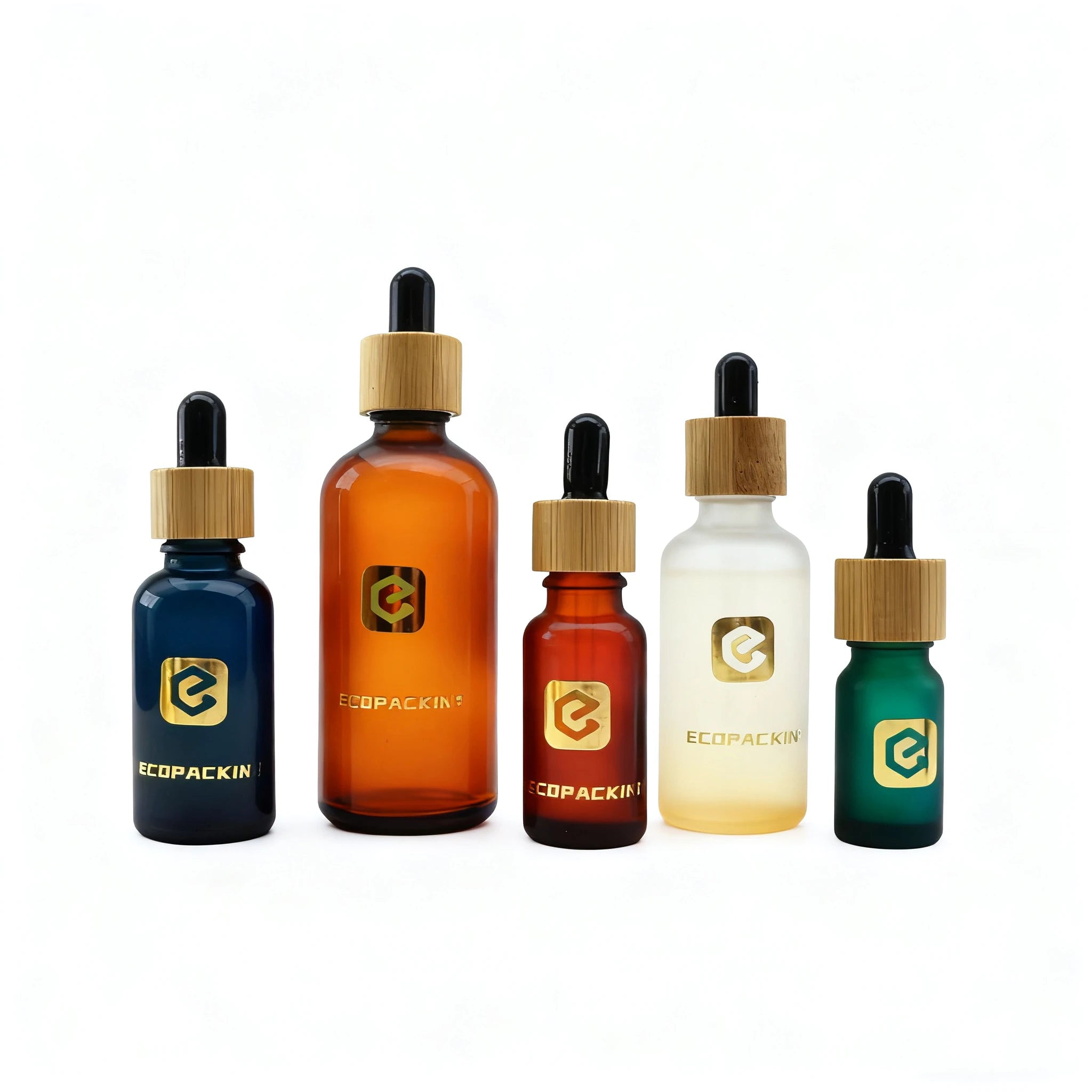 Essential Oil Bottle Clear Matte White Frosted Black Amber 5ml 10ml 15ml 20ml 30ml Glass Dropper Bottle With Dropper - 图片 5
