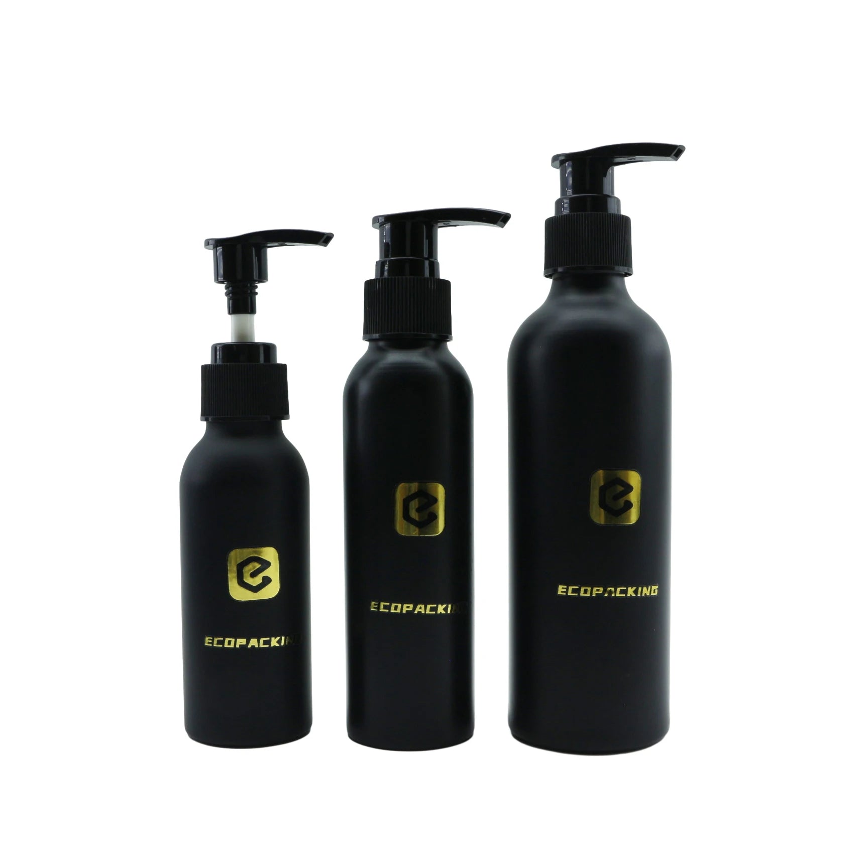 Round Bodycare 50ml 100ml 150ml 250ml Aluminum Bottle With Lotion Dispenser Pump Sprayer Lid for Shampoo Use - 图片 3
