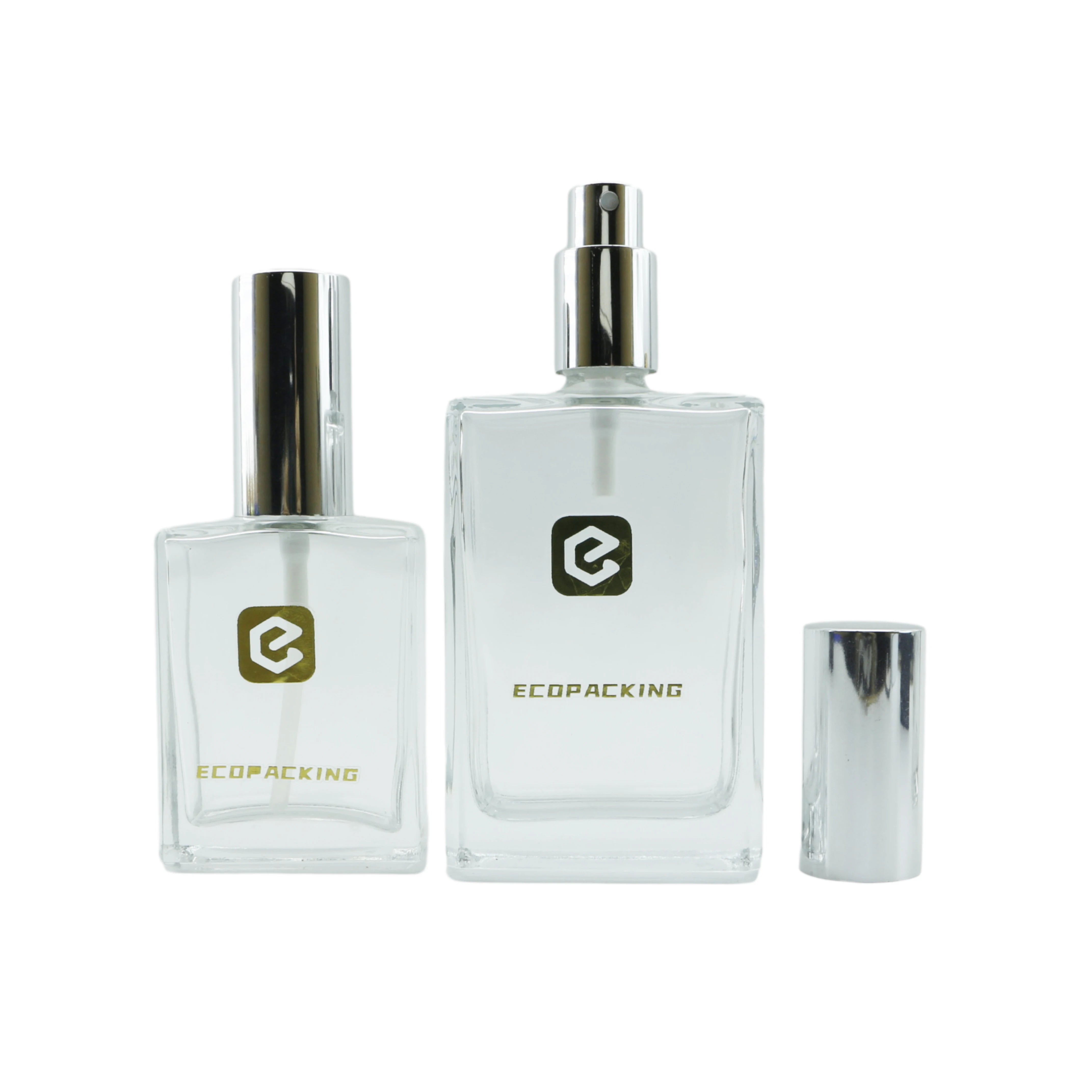 15ml 30ml 50ml 100ml Cosmetic Essential Oil square Dropper Glass Bottle with Bamboo Cap for Serum Package - 图片 4