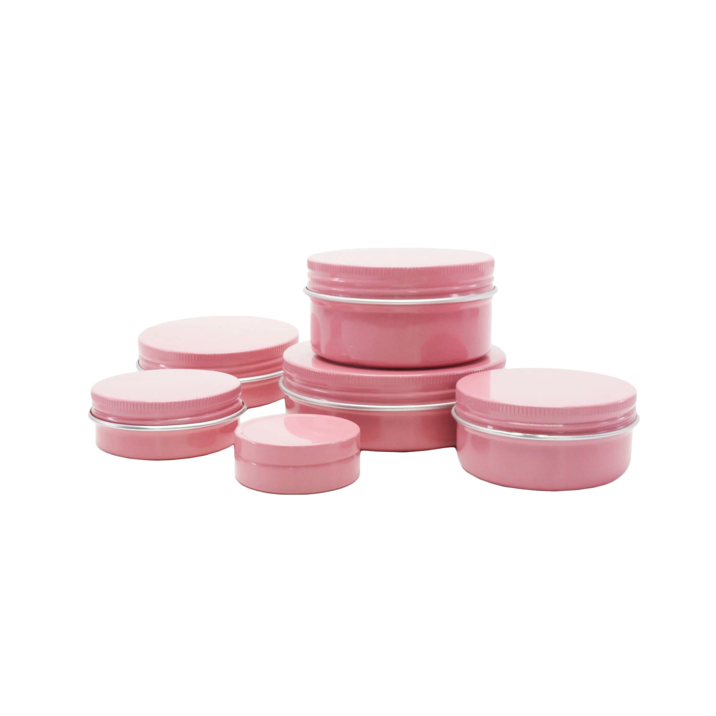 15ml 30ml 60ml Empty Pink Aluminum Round Jar Candy Tin for Lip Balm - 图片 4