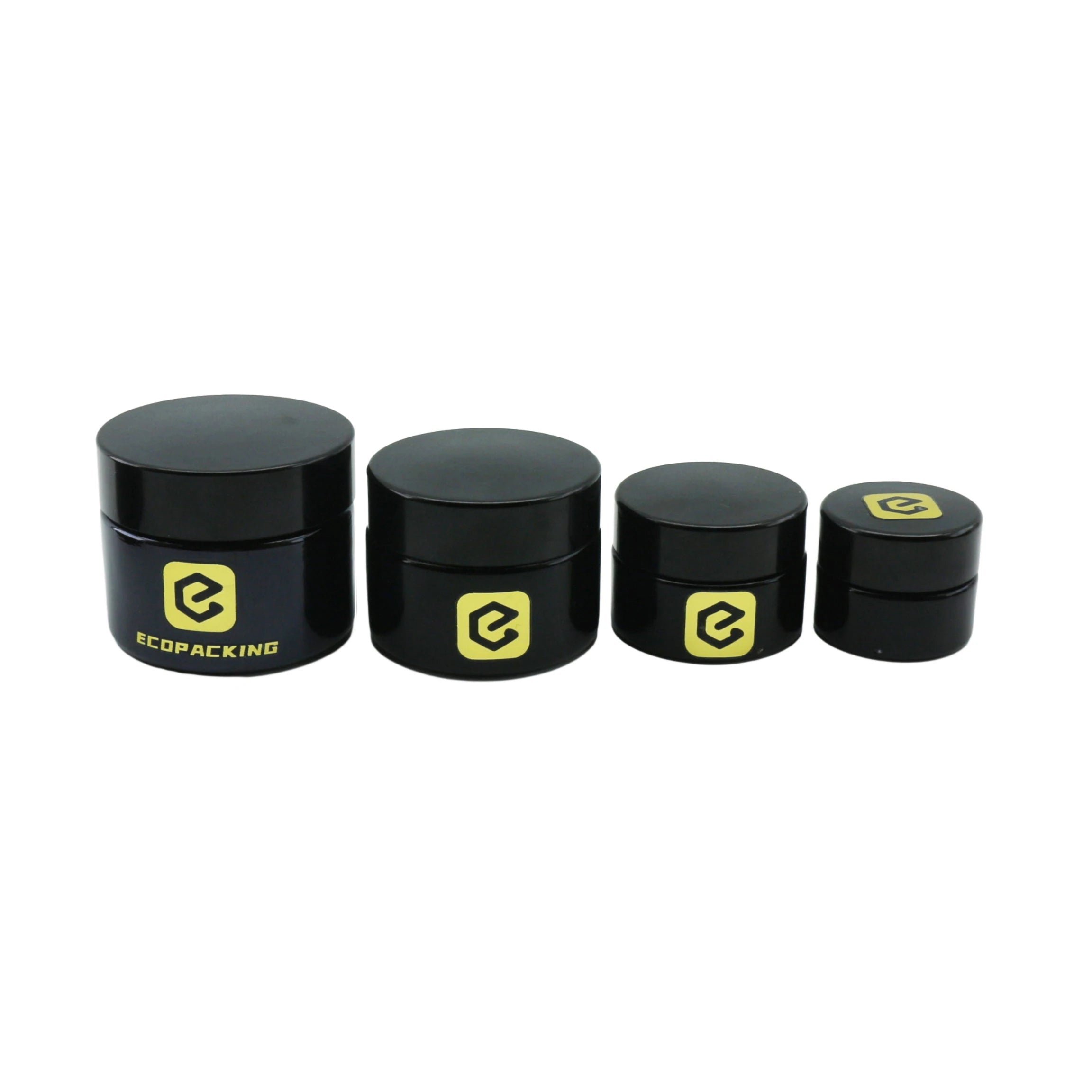 Wholesale Empty Uv Black Glass Cream Jar Cosmetic Face Cream Glass Container - 图片 2