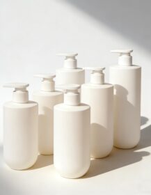Factory Popular Round Cylinder Refill HDPE Plastic Pump Bottle 300ml 500ml Skincare Lotion Shampoo Liquid Soap
