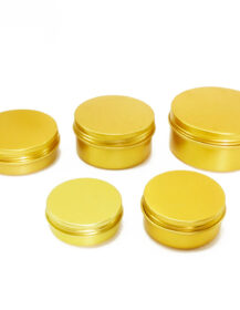 Empty Candle Tea Gold Aluminum Tin Can Metal Jar with Gold Lid Food Grade 5g 10g 15g 30g 50g 60g 100g 150g