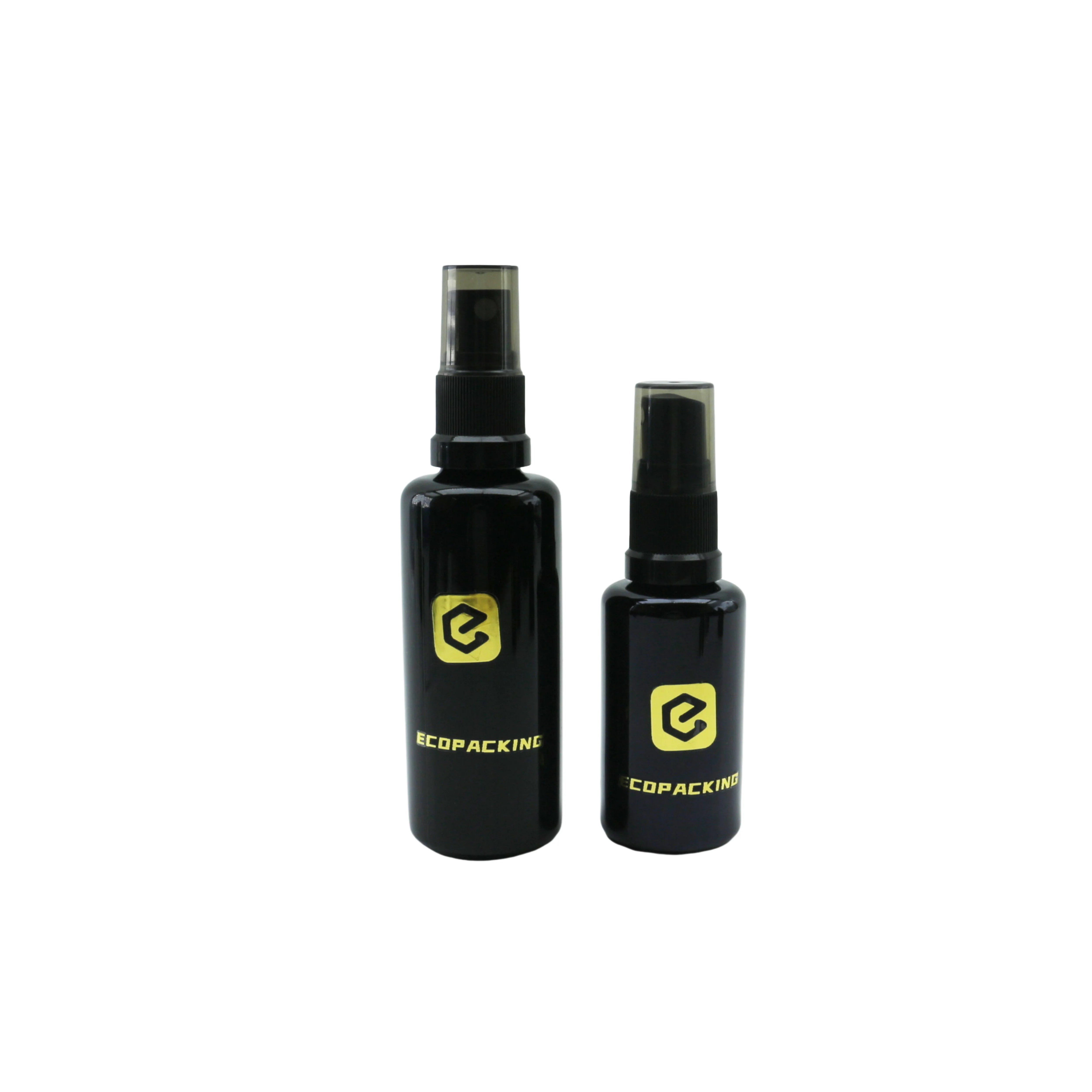 5ml 10ml 15ml 20ml 30ml 50ml 100ml 200ml Black UV Dark Violet Glass Bottle Cosmetic Lotion Essential Oil Dropper Bottle - 图片 5