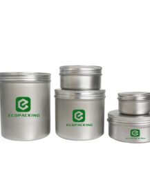 100ml 200ml 350ml 500ml Metal Tin Containers Cosmetic Aluminum Jar for Candle Tin Can with Screw  Lid