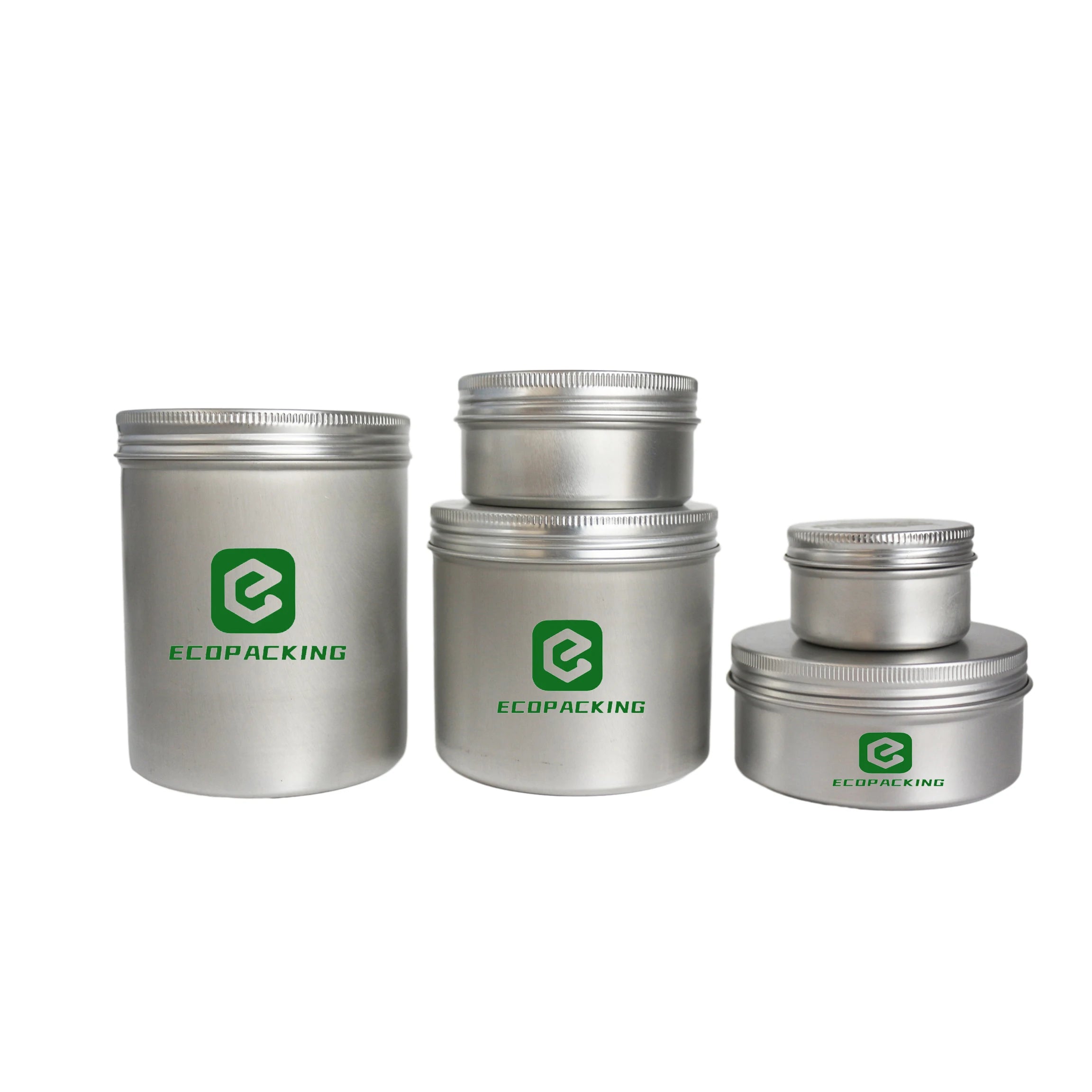 100ml 200ml 350ml 500ml Metal Tin Containers Cosmetic Aluminum Jar for Candle Tin Can with Screw Lid