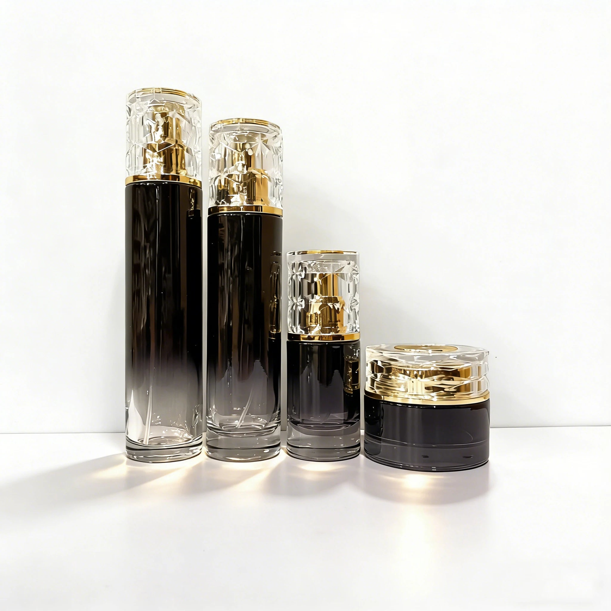 OEM 20ml 30ml 50ml 100ml 120ml Lotion Pump Spray Glass Oil Bottle 30g 50g Face Cream Jar Set for Cosmetic Container