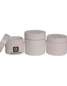 Luxury 30g 50g 100g 150g PLA White Plastic Jar Body Scrub Body Butter Cream Jar with Lids