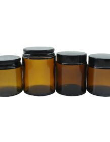 Empty 50ml 100ml 120ml 150ml 200ml 300ml 500ml Amber Glass Candle Jar with Lid