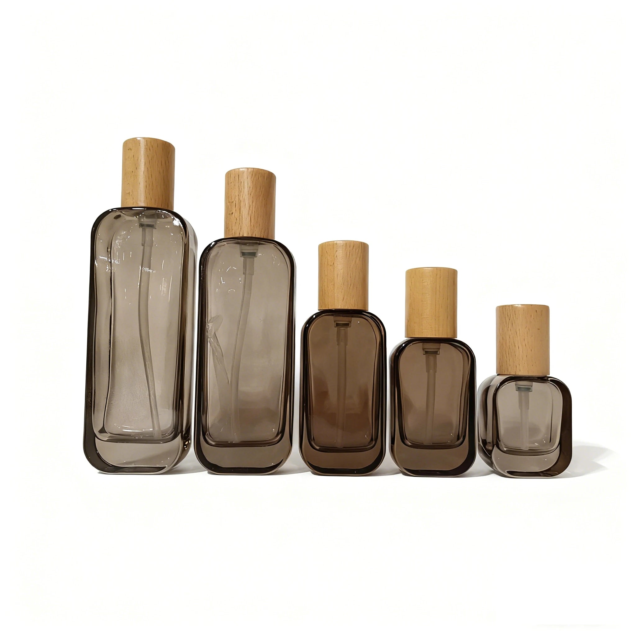 30g 50g Skincare Packaging Glass Face Cream Jar 30ml 50ml 100ml 120ml Lotion Pump Serum Oil Cosmetic Glass Bottle with Wood Lid - 图片 3
