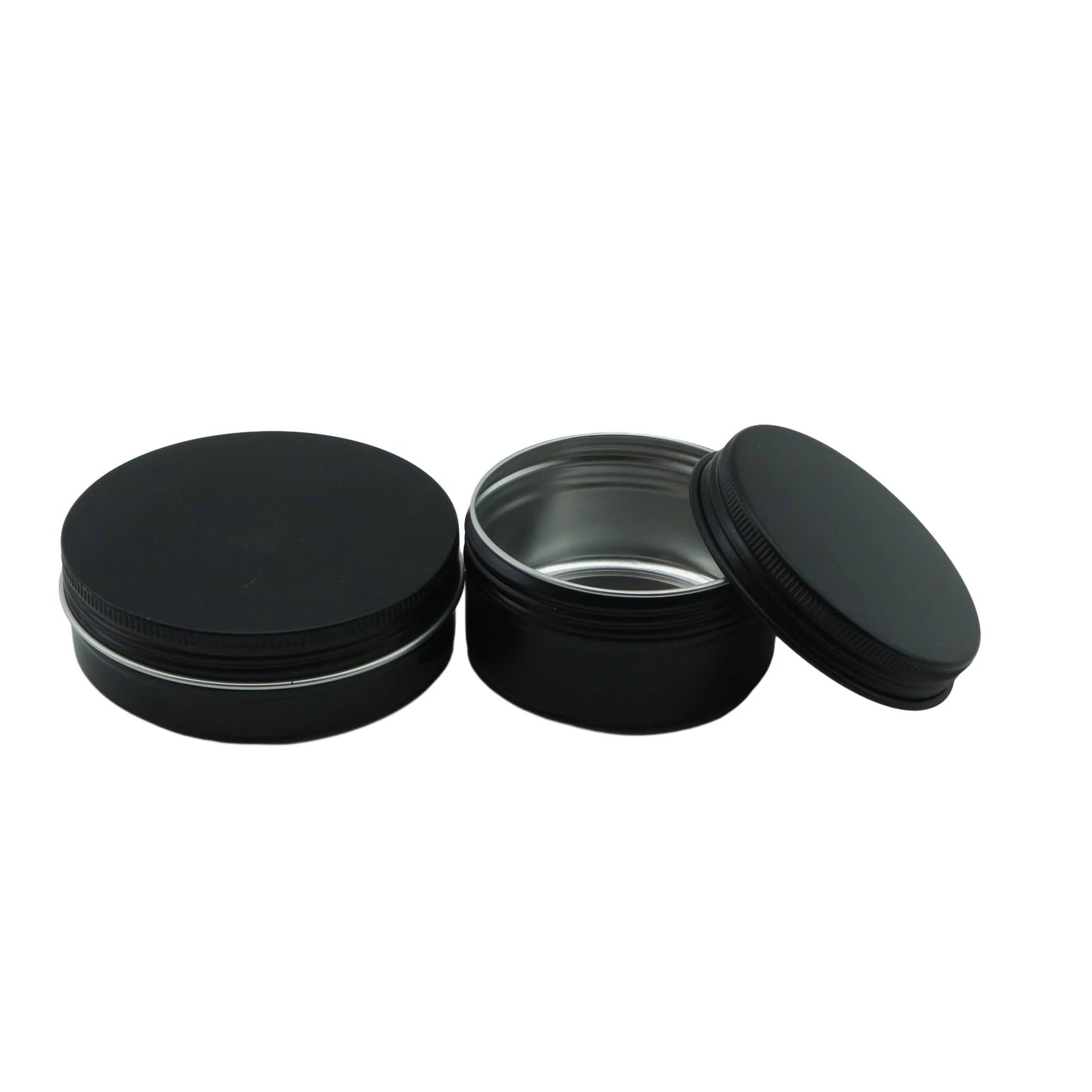 15ml 30ml 50ml 60ml Matte Black Screw Metal Lip Balm Aluminum Tin Jar for Cosmetic Container - 图片 5