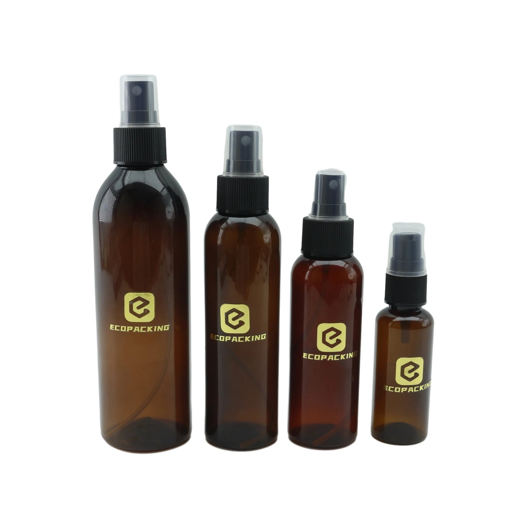 100ml 200ml 250ml 500ml 1000ml boston Round Amber Frosted Black Pet Plastic Shampoo Cleanser Lotion Pump Cosmetic Bottle - 图片 7
