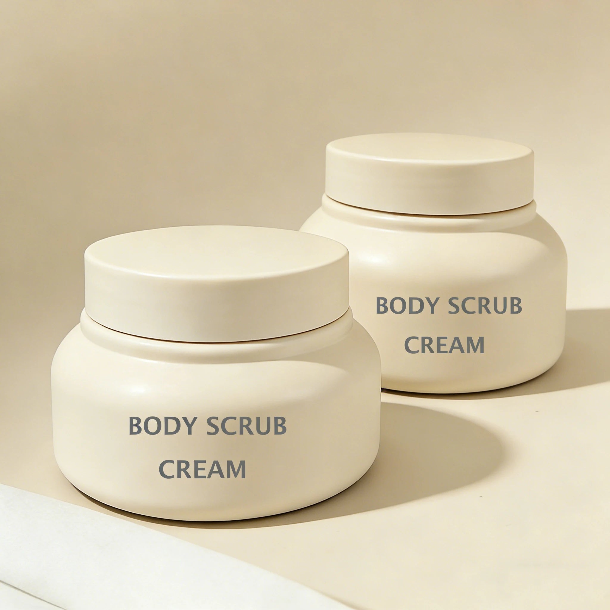 Screen Printed logo Empty Matte 200g 8 oz Body Cream Jar for Body Scrub 8oz Cosmetic Packaging - 图片 3