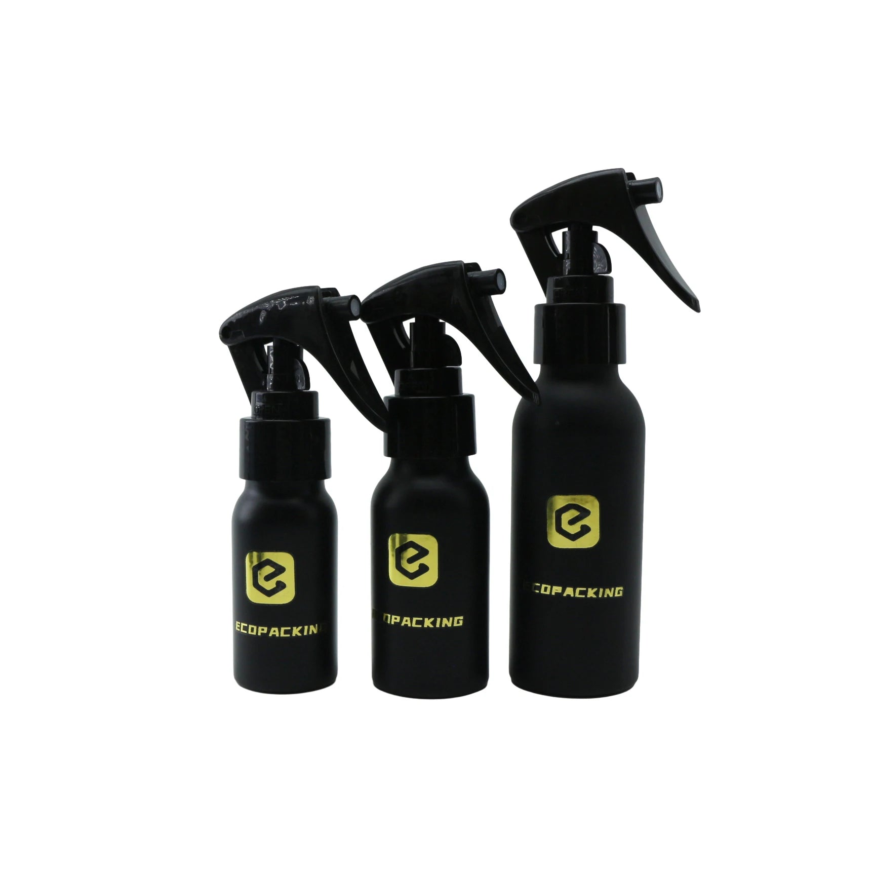 Matte Black 30ml 50ml 100ml 150ml 250ml 300ml 500ml Black Aluminum Fine Mist Spray Bottle for Face Toner - 图片 3