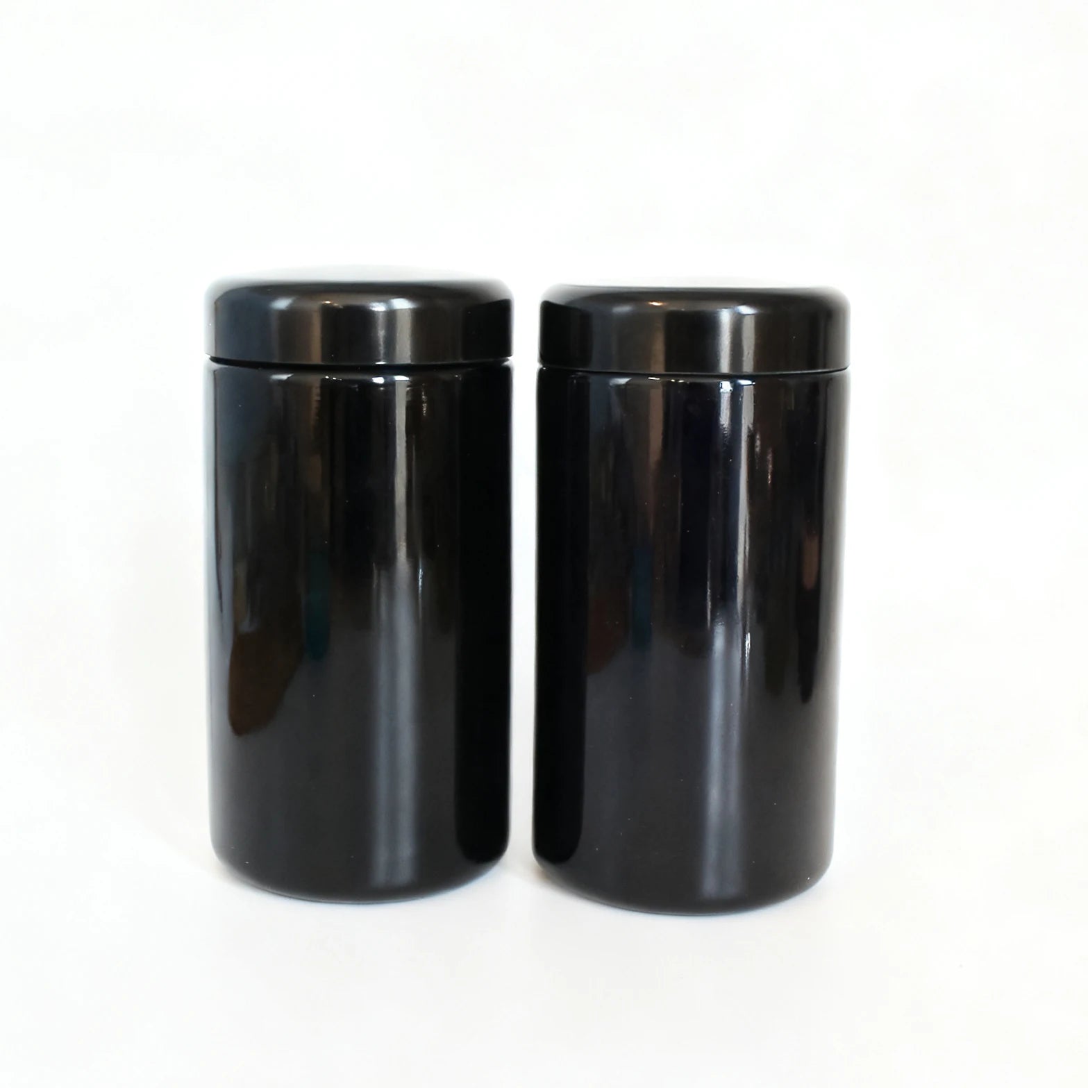 8oz 16oz 32oz 250ml 500ml 1000ml UV Black Dark Violet purple Glass Jar with ABS Bakelite Lid for dry flower loose tea - 图片 5