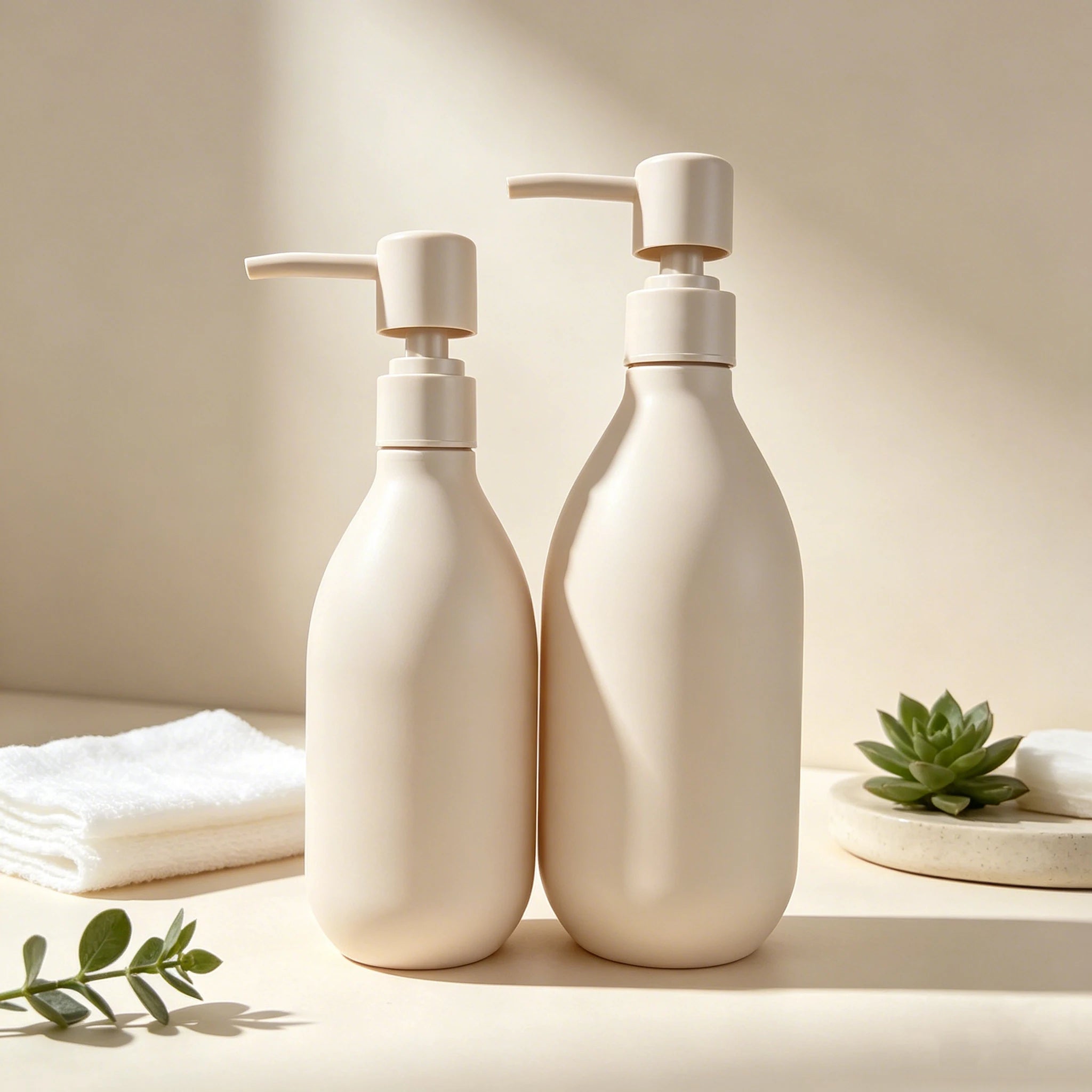 Amber Black Matte PET Plastic Bottles 500ml 300ml Pump Shampoo Hair Oil Lotion Packaging