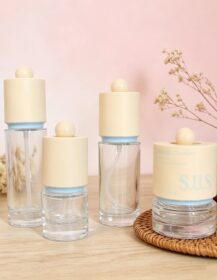Luxury Thick Base Glass Serum Bottle, Tall Cap High-End Cosmetic Pump Bottle 30ml 50ml 100ml 120ml Skincare Wholesale