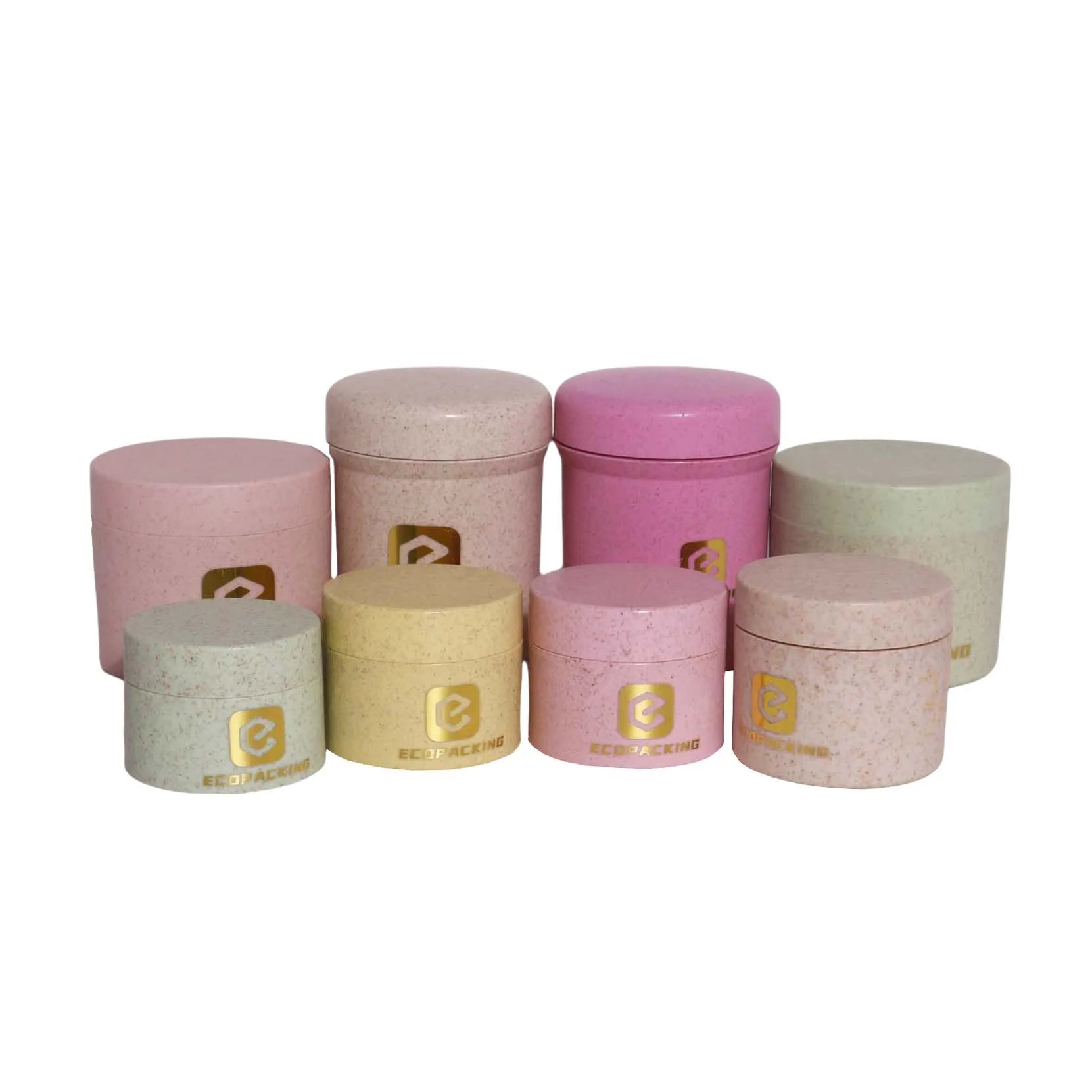 ECO Friendly Packaging 10g 20g 30g 50g 100g 150g 200g 250g Wheat Straw Plastic Cream Jars - 图片 6