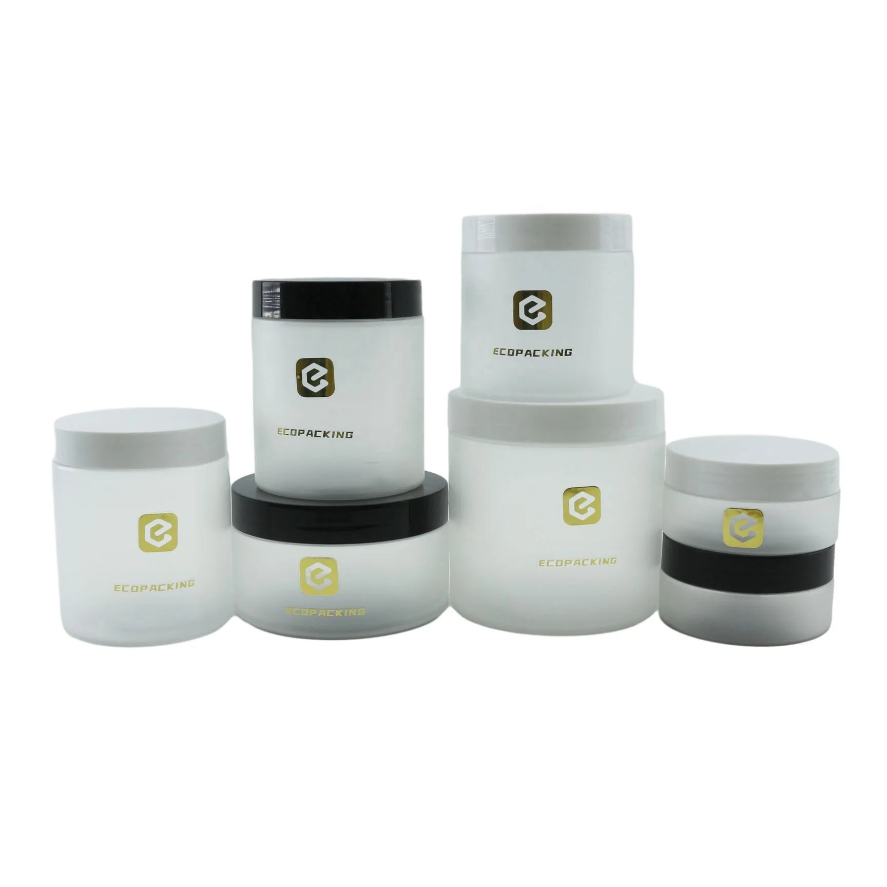 Custom clear Frosted Plastic Jar PET Cream Jars 30g 50g 100g 120g 150g 200g 250g 300g 400g 500g 1000g Body Scrub Plastic Jar - 图片 5