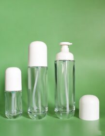 Luxury Cosmetic Packaging Glass Lotion Pump Oil Bottle for Essential Oil Face Lotion Skin Care