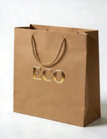 Reusable Eco Art Card Paper Shopping Bags with Screen Printing Logo for Supermarket Clothing Packaging Gift Wrapping 888J