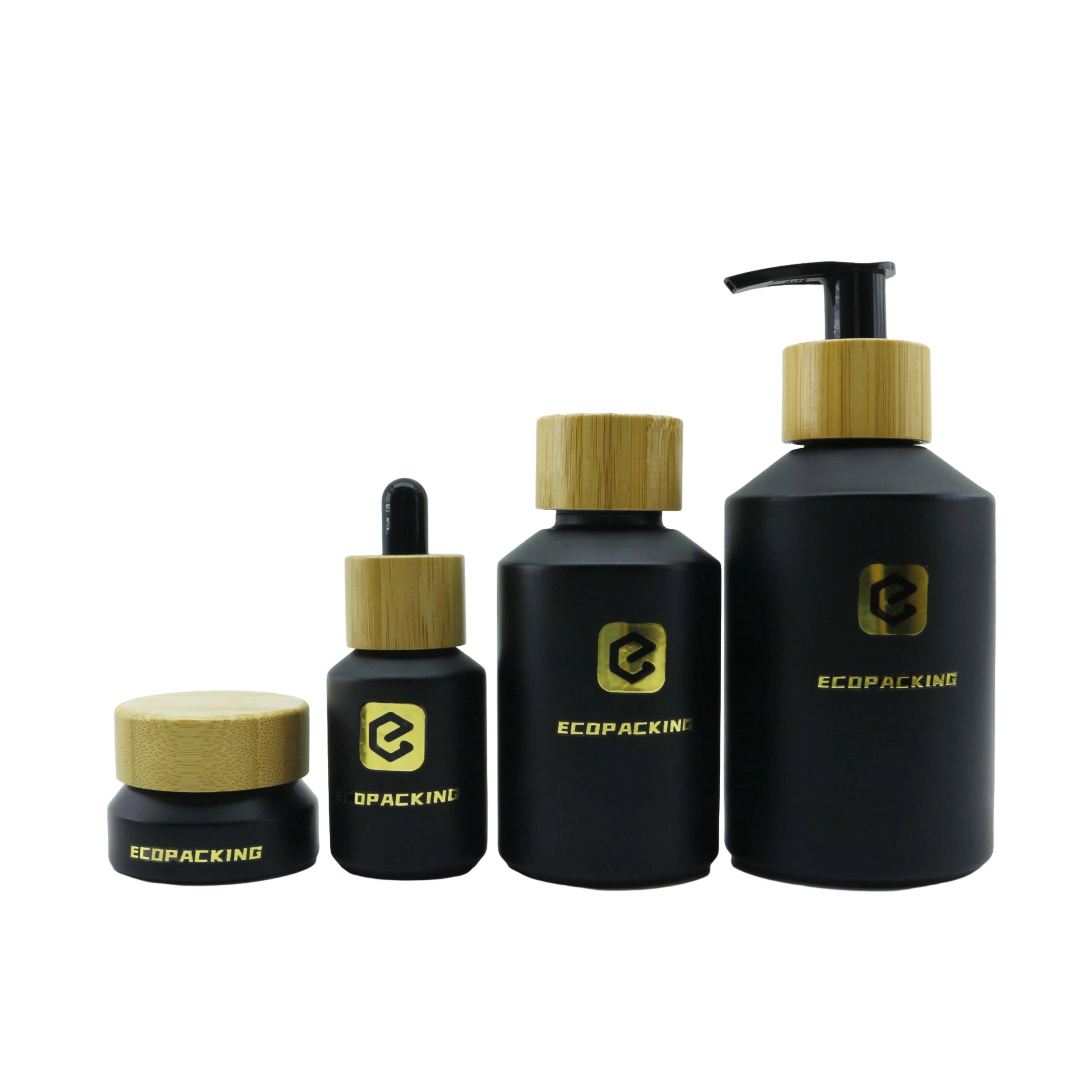Cosmetic Slanted Shoulder Lotion Bottle 5/15/30/50/120ml Custom Color Set Glass Lotion Pump Bottle for Mascara - 图片 3