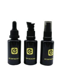 Dark Violet Glass Dropper Pump Bottle for Skin Care Cream Essential Oils Lotion Foundation Face Cream-5ml Screw Cap Carton