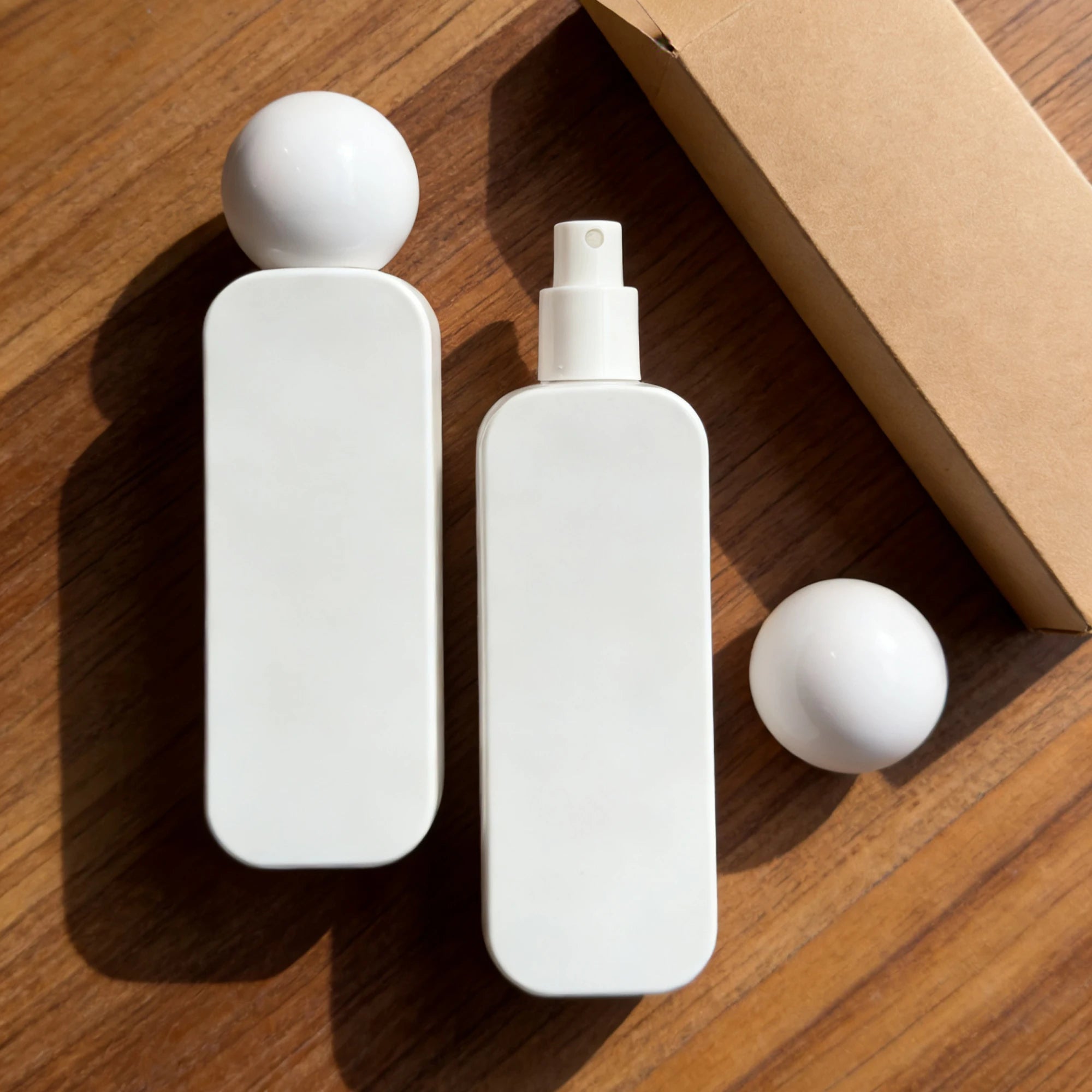 High Quality Refillable White Square Glass Perfume Bottle 100ml Empty Spray Bottle for Lid for Screen Printing Face Cream - 图片 6