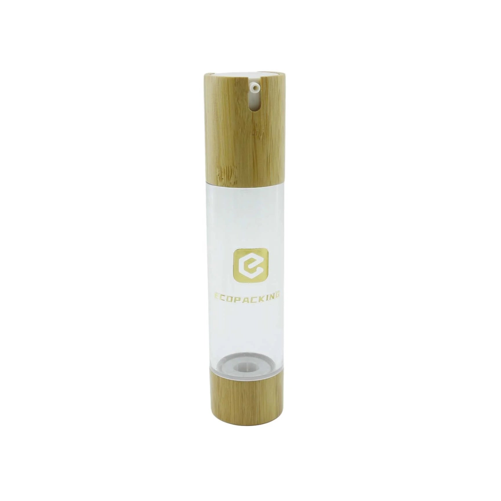 Eco Friendly Airless Lotion Pump Bottle 15ml 30ml 50ml 100ml Bamboo Plastic Bottles - 图片 2