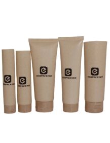 Empty Biodegradable 50ml Wheat Straw Plastic Soft Tube Packaging Squeeze for Facial Cleanser Cream Lip Balm Bath Salt