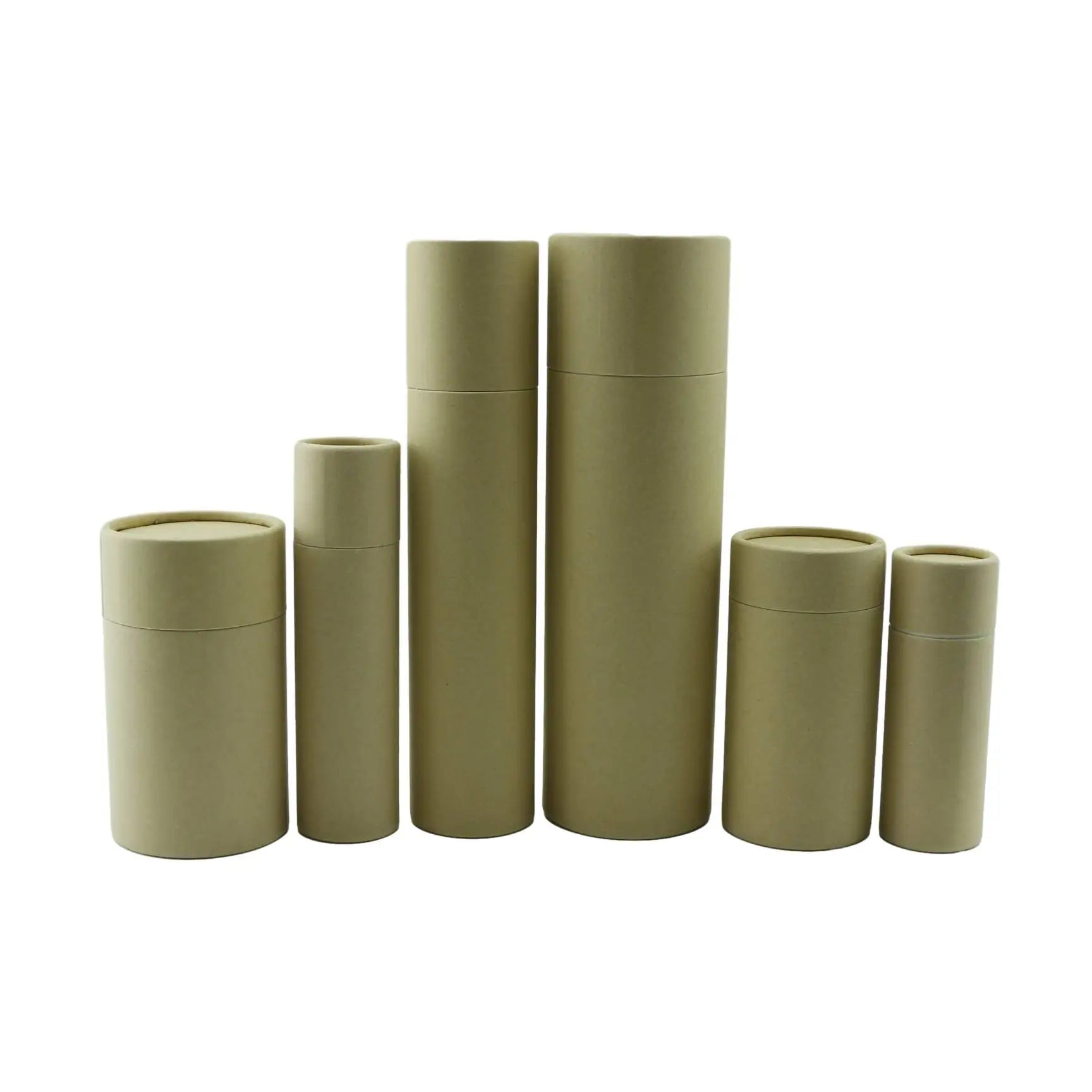 Recycled Customized Paper Waterproof Round Cardboard Hair Wax Cream Packaging Cosmetic Jar Cylinder Kraft Paper Tube Paper - 图片 2