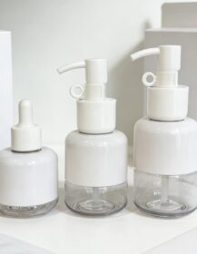 Eco-Friendly Refillable PETG Plastic Bottles 40ml/80ml/100ml Pump Dropper Cap White for Minimalist Design for Shampoo Beauty