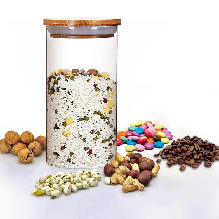 Kitchen Glass Storage Jar Set 6.5cm Diameter Cookie Candy Honey Food Glass Storage Jar - 图片 2