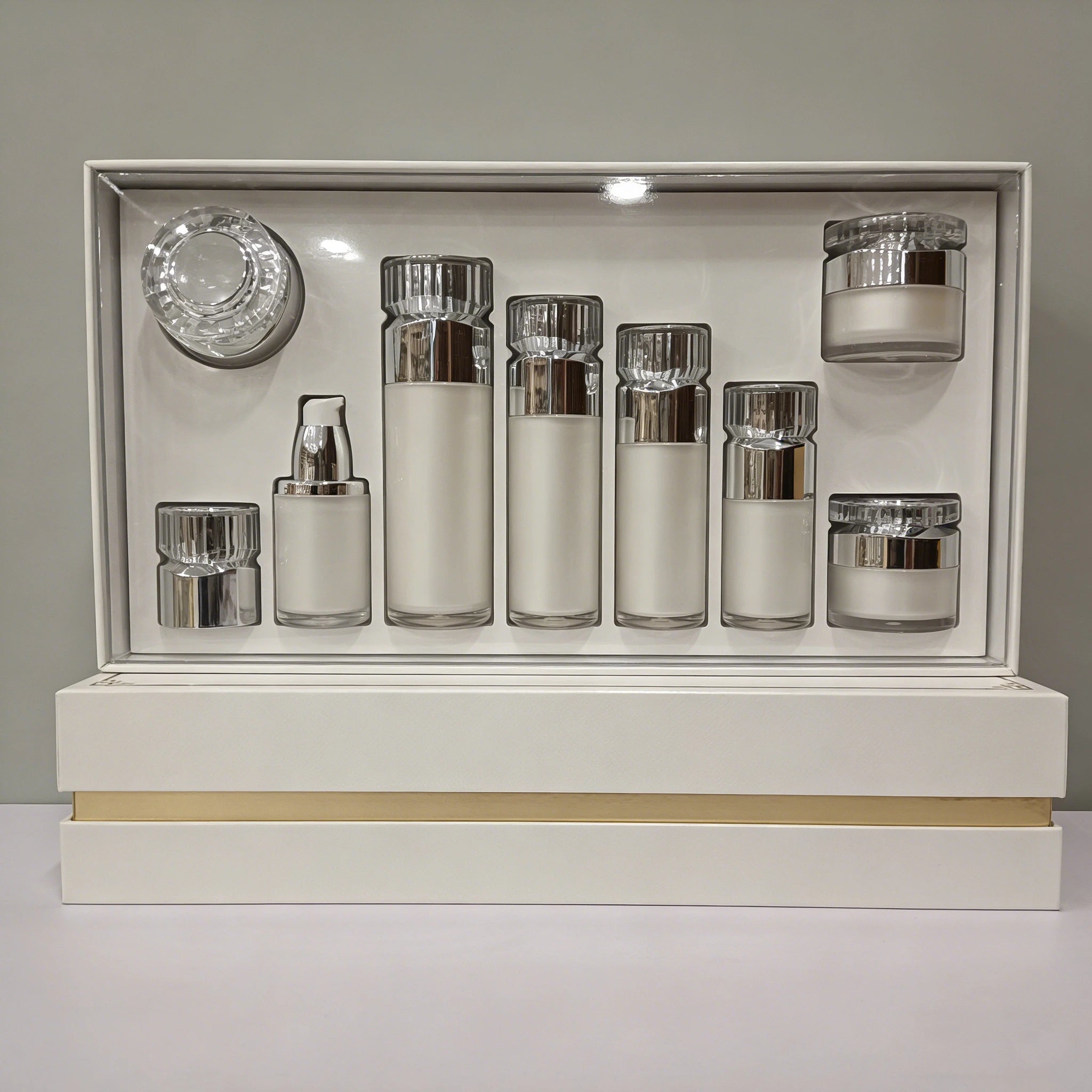 Luxury Acrylic Airless Pump Bottle 15ml 30ml 50ml 100ml 120ml Empty Eye Cream Jar 15g 30g 50g with Lid - 图片 2
