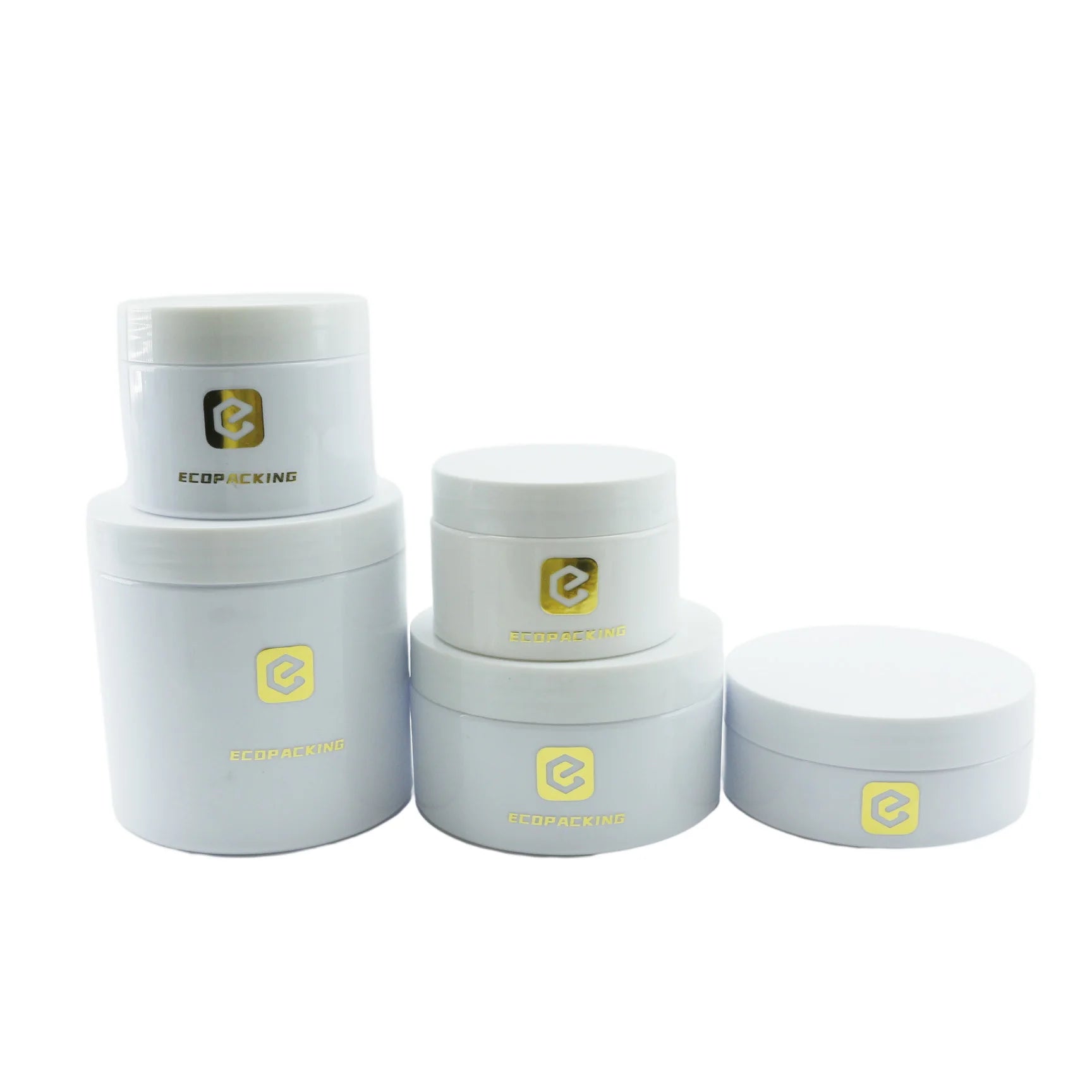 Wide Mouth 50ml 100ml 150ml 200ml 250ml 300ml 500ml Frosted Black White Amber Cosmetic PET Plastic Cream Jars with Lids F888 - 图片 5