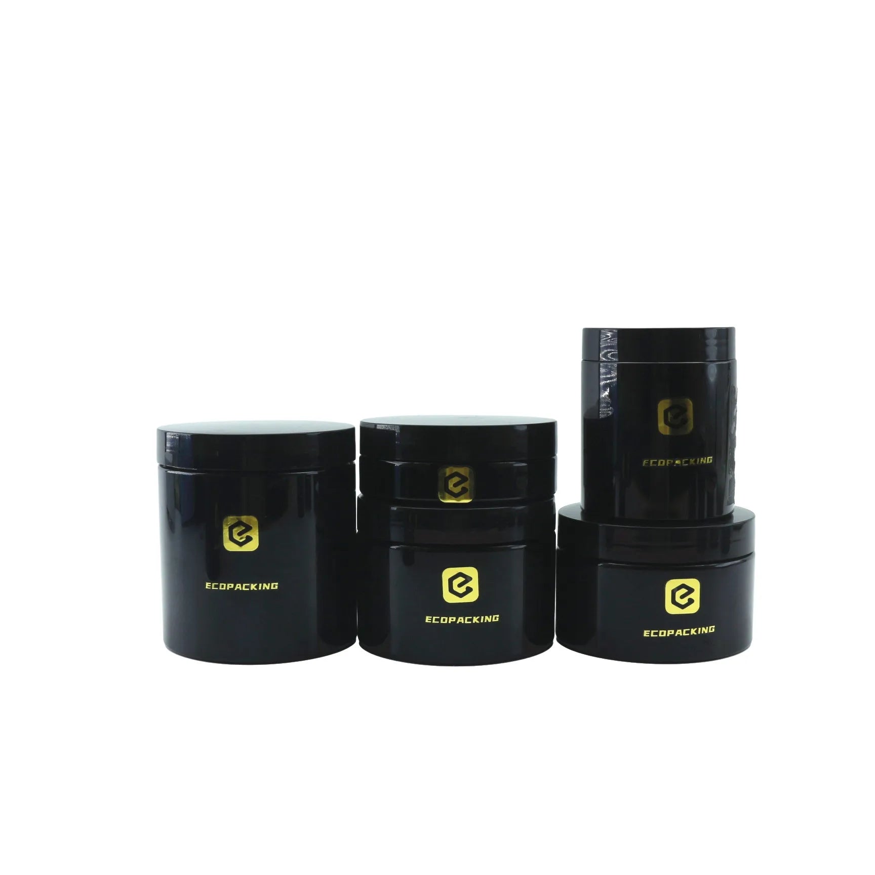 Luxury Custom Logo 50ml 100ml 200ml 250ml 300ml 500ml PET Plastic Face Body Cream Cosmetic Container Jars with Lid - 图片 2