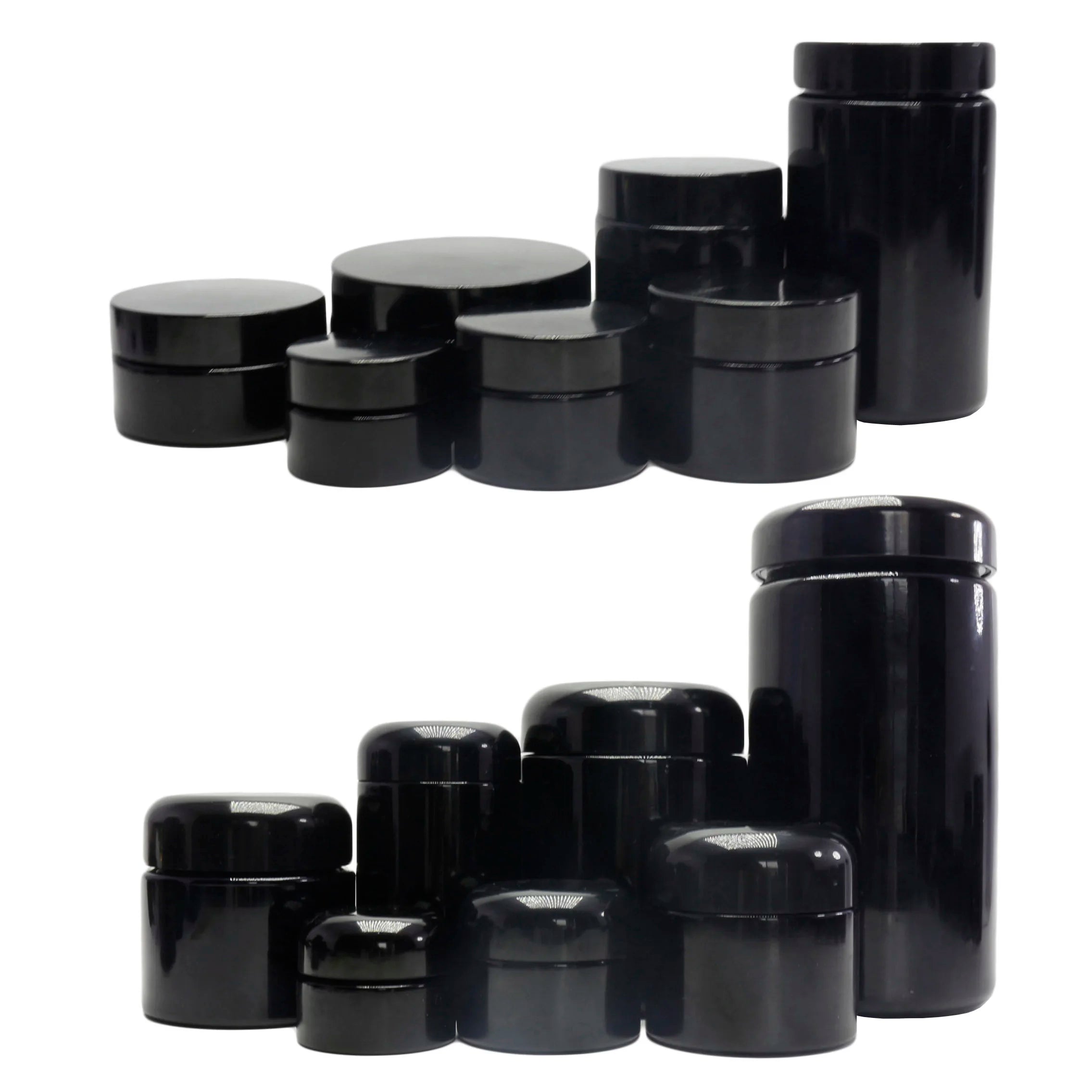 5ml 15ml 30ml 50ml 100ml 200ml 250ml 500ml 1000ml Dark Violet Glass Jar for Lotion Cream C888 - 图片 7
