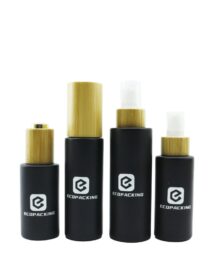 20ml 30ml 50ml 100ml 150ml 200ml Cosmetic Matte Black Glass Pump Bottle Bottle Lotion Hair Oil Package
