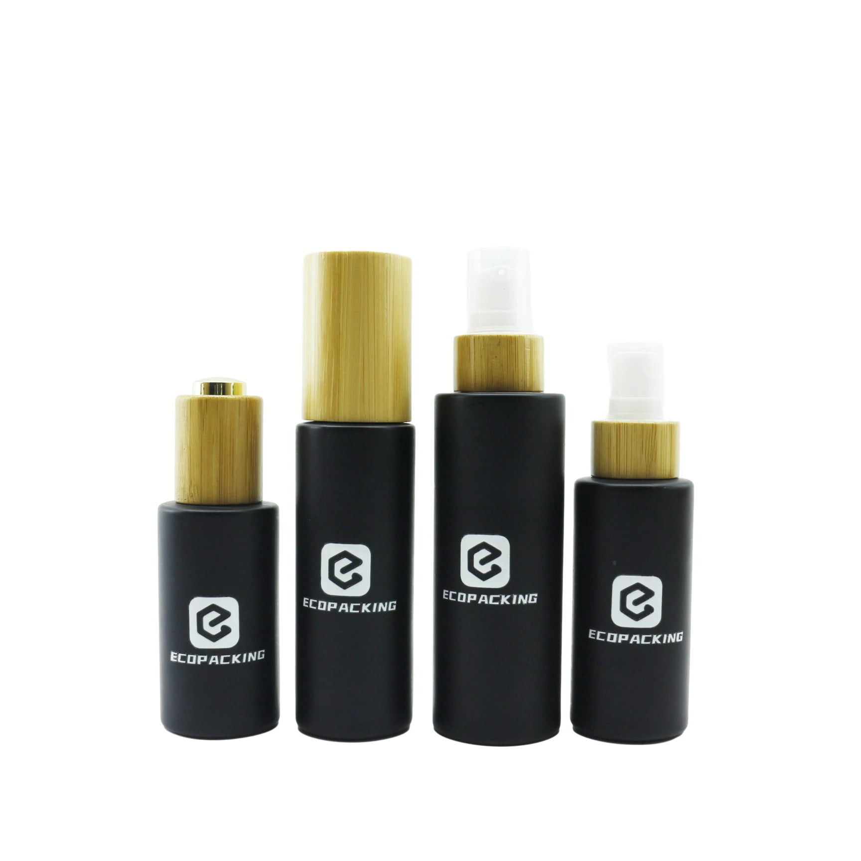 20ml 30ml 50ml 100ml 150ml 200ml Cosmetic Matte Black Glass Pump Bottle Bottle Lotion Hair Oil Package