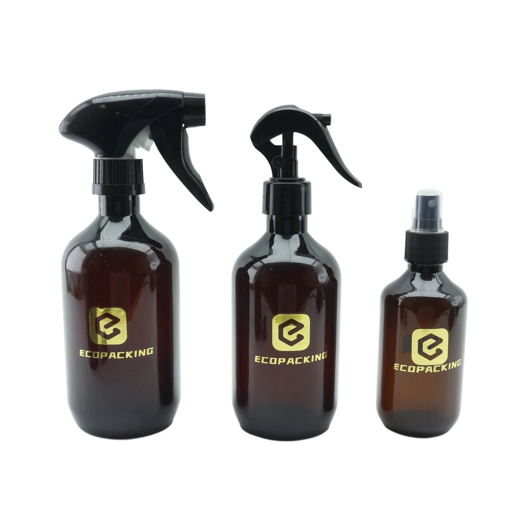 100ml 200ml 250ml 500ml 1000ml boston Round Amber Frosted Black Pet Plastic Shampoo Cleanser Lotion Pump Cosmetic Bottle - 图片 2