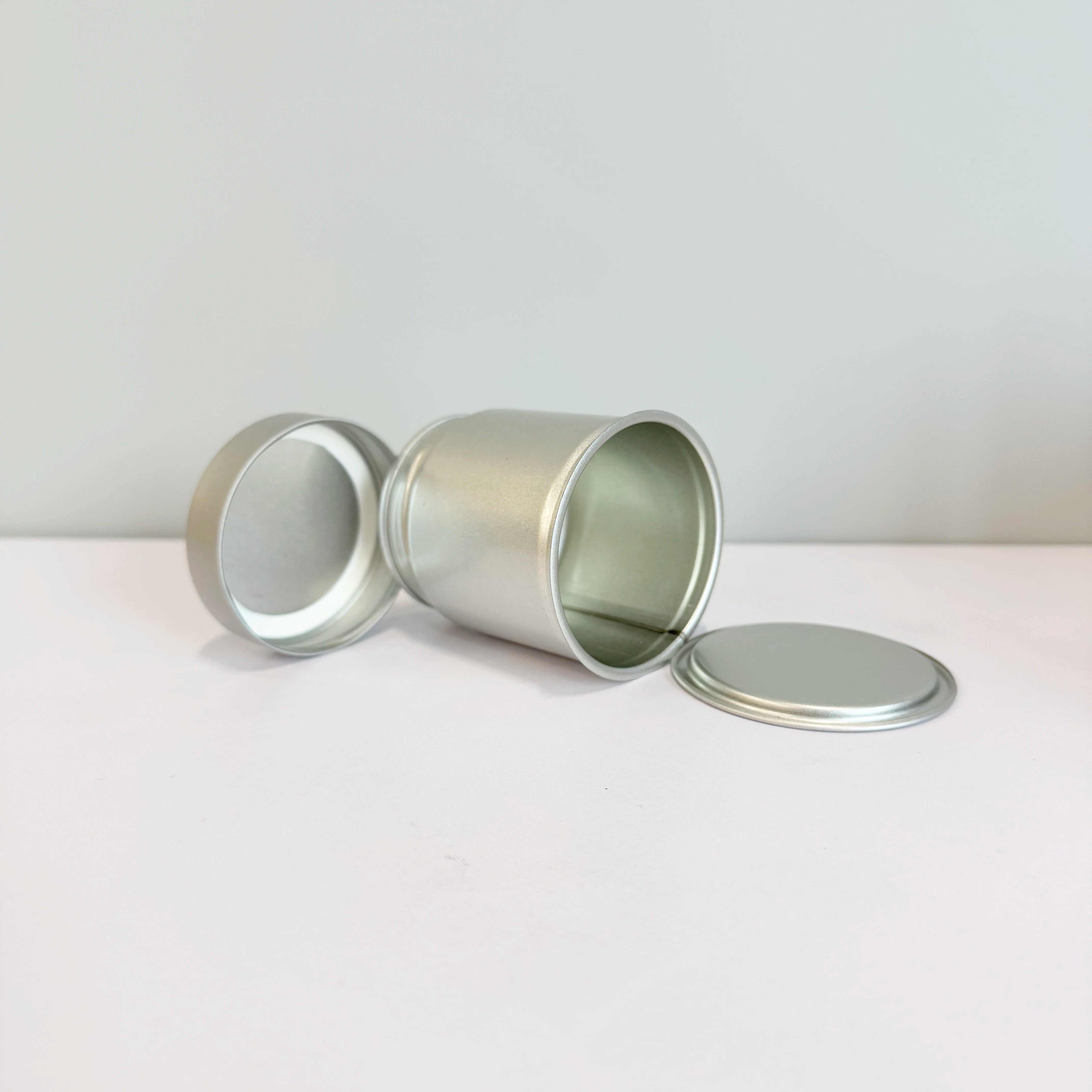 Wholesale Silver Food Grade Sealed Metal Tin Can Empty Coffee Matcha Powder Tin Can for Food Packaging - 图片 5