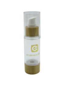 Hot Sale Bamboo Airless Pump Bottle 15ml 30ml 50ml 100ml Bamboo Plastic Lotion Bottles