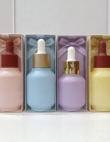 Hot Selling Beard Oil Glass Bottle 1oz Frosting Cosmetic Skincare Glass Essential Oil Dropper Bottles Packaging