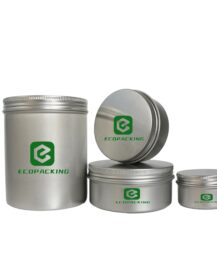 Empty Metal Tins Aluminum Jar 30g 50g 80g 100g 250g 350ml 500ml Aluminium Tin for Powder Tea