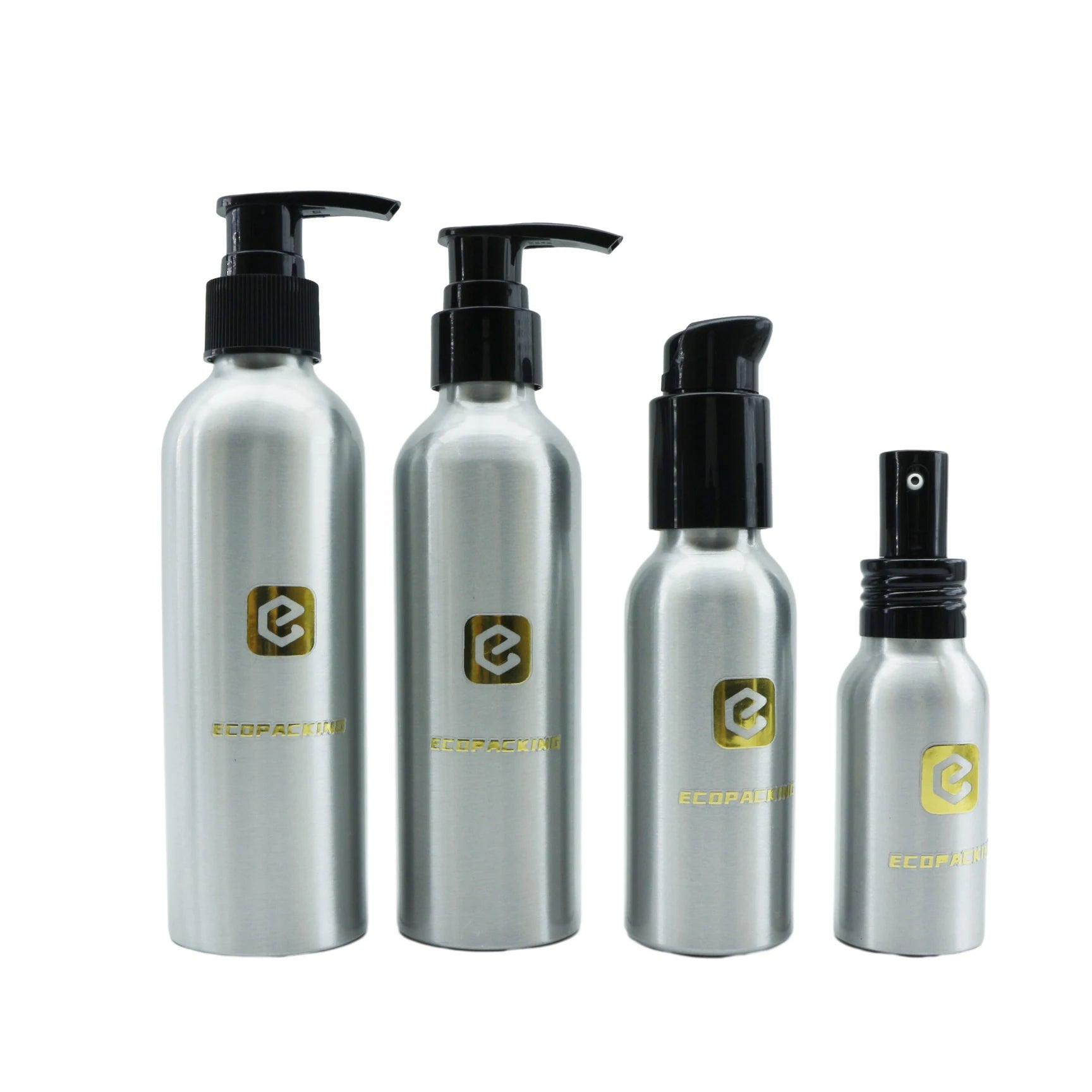 Wholesale 30ml 50ml 100ml 250ml 300ml 500ml Aluminum Cosmetic Bottle with Shampoo Pump Dispenser - 图片 2